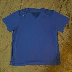 Men's Jaanuu Blue V-Neck Scrub Top 1X